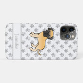 子犬イングリッシュ・マスティフ かわいいキャラクター犬 + 名前 Case-Mate iPhoneケース (裏面(横))