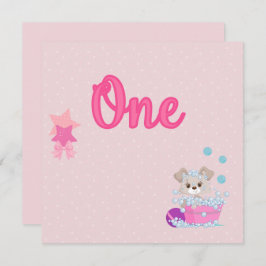 子犬インバス1歳オールドガール誕生日 招待状