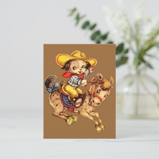 子犬カウボーイとその馬 ポストカード (スタンド正面)