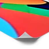 子犬カラフルのアートワーク ポスター (角)