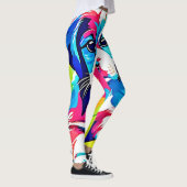 子犬カラフルのアートワーク レギンス (右)