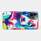 子犬カラフルのアートワーク Case-Mate iPhoneケース (裏面(横))