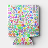 子犬カラフルの前足のパターン 缶クーラー (裏面)