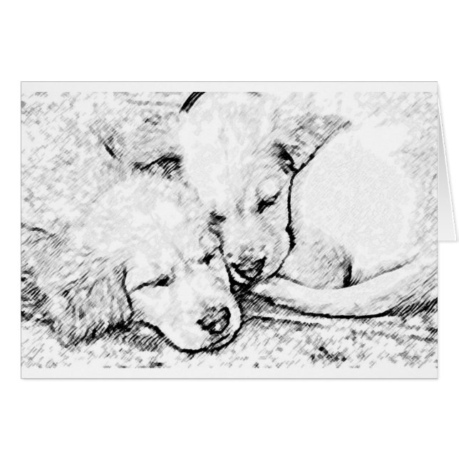 子犬カード (正面横)