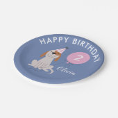 子犬ガールズバースデーパーティー ペーパープレート (アングル)