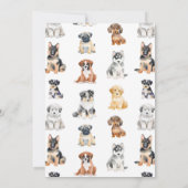 子犬ガール赤ちゃんシャワー 招待状 (裏面)