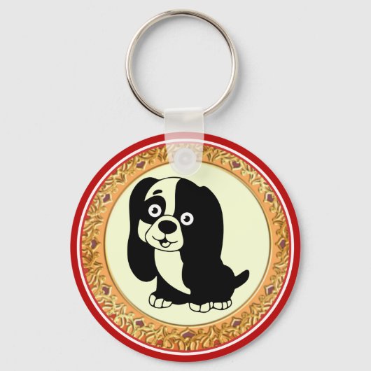 子犬キーチェーン キーホルダー (正面)