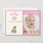 子犬🐶コルギドッグ第1女子誕生日写真 招待状 (正面)