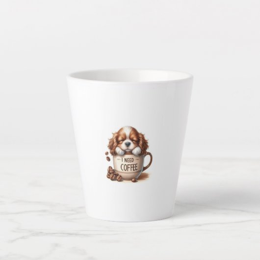 子犬コーヒームードマグ カフェラテマグ (正面)
