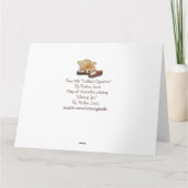 子犬ゴールデンレトリバー犬恋しく思のポートレート カード (裏面)