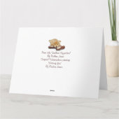 子犬ゴールデンレトリバー犬恋しく思のポートレート カード (裏面)