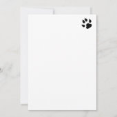 子犬シャワーかわいいパーソナライズされた犬の養子縁組 招待状 (裏面)