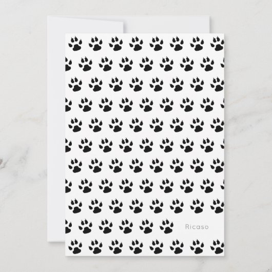 子犬シャワーかわいいパーソナライズされた犬の養子縁組 招待状 (裏面)