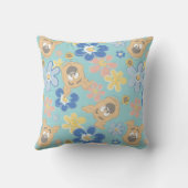 子犬スクービードゥー花模様 クッション (裏面)