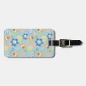 子犬スクービードゥー花模様 ラゲッジタグ (正面横)