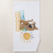 子犬スクービードゥー「ハローサンシャイン」 ビーチタオル (正面)