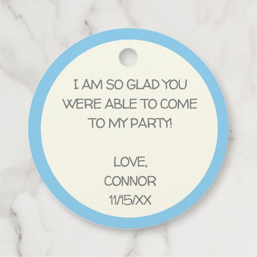 子犬テーマ誕生日パーティーありがとう フェイバータグ (裏面)