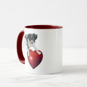 子犬ハートマグ マグカップ (正面左)