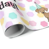 子犬パウィティガールパーソナライズされたラッピング紙 ラッピングペーパー (ロールコーナー)