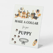 子犬パワティの襟の看板を作る 台座サイン (正面)