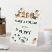 子犬パワティの襟の看板を作る 台座サイン (インサイチュ)