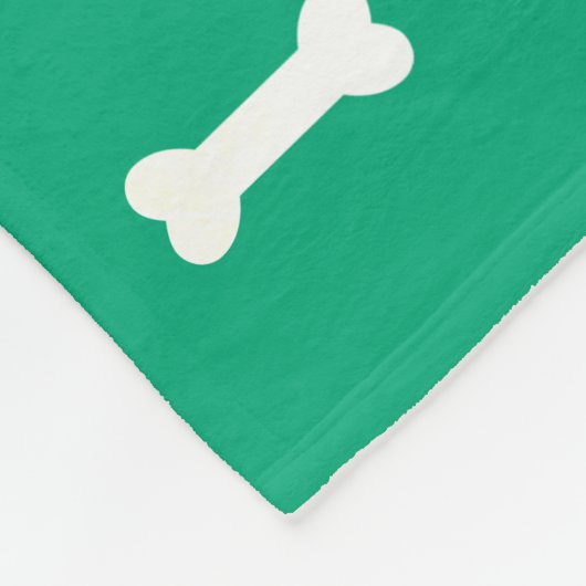 子犬パーソナライズされたのポープリント毛布グリーン フリースブランケット (角)