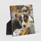 子犬パーソナライズされたの写真 フォトプラーク (正面)
