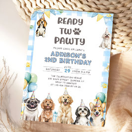 子犬パーティーの仲間たち 2歳の誕生日 招待状