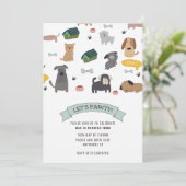 子犬パーティーの犬の招待状 招待状 (スタンド正面)