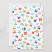 子犬パーティー動物誕生日招待状 招待状 (裏面)