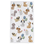 子犬パーティー誕生日抱き枕 スモールペーパーバッグ (正面)