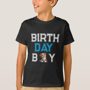 子犬パーティー誕生日 かわいい子ども犬 Tシャツ