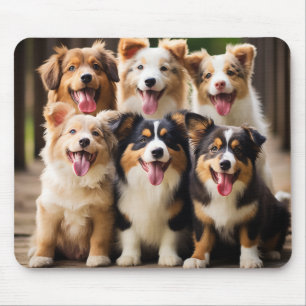子犬パーティー:愛できる子犬マウスパッド マウスパッド