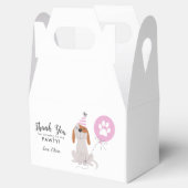 子犬ピンクありがとうお誕生日パーティー フェイバーボックス (オープン)