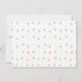 子犬ピンクガールポーティ誕生日 サンキューカード (裏面)