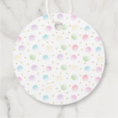 子犬ピンクガールポーティ誕生日 フェイバータグ (裏面)