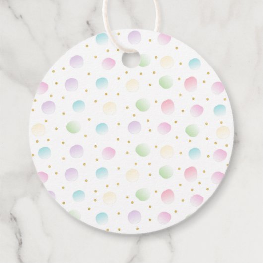 子犬ピンクガールポーティ誕生日 フェイバータグ (裏面)