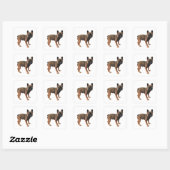 子犬フランスのの子犬 スクエアシール (シート)