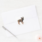 子犬フランスのの子犬 スクエアシール (封筒)