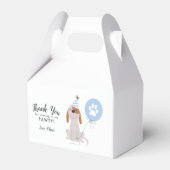 子犬ブルーありがとうお誕生日パーティー フェイバーボックス (正面サイド)