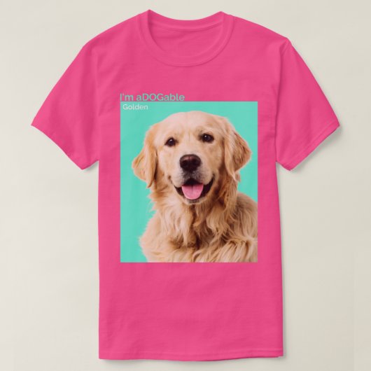 子犬プリントコレクションIm aDOGableゴールデンリトリーブ Tシャツ (デザイン正面)