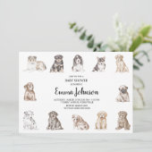 子犬ベビーシャワー侵入招待状 招待状 (スタンド正面)