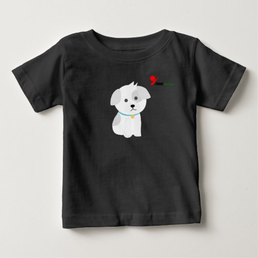子犬ベビーTシャツ ベビーTシャツ (正面)