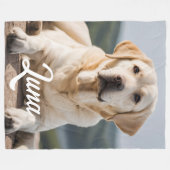 子犬ペットフォパーソナライズされたトギフカスタマイズト フリースブランケット (正面(横))