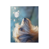 子犬ペット動物の穏やかな平和 ノートパッド (回転)