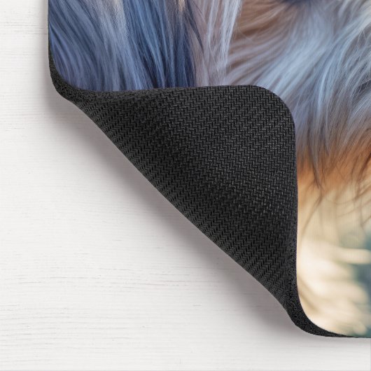 子犬ペット動物の穏やかな平和 マウスパッド (コーナー)