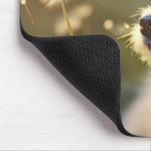 子犬ペット動物の穏やかな平和 マウスパッド (コーナー)