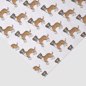 子犬ボクサー かわいいキャラクタードッグ柄 薄葉紙 (詳細)