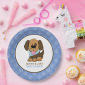 子犬ボーイベビーシャワー紙プレート ペーパープレート (パーティー)
