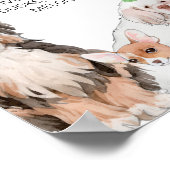 子犬ボーイ誕生日マイルストーンサインポスター ポスター (角)